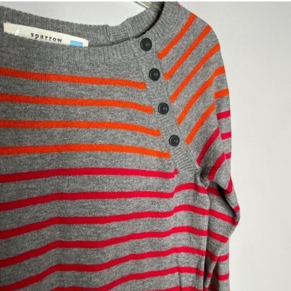 Anthropologie Striped Sparrow Sweater women's medium - Picture 3 of 6